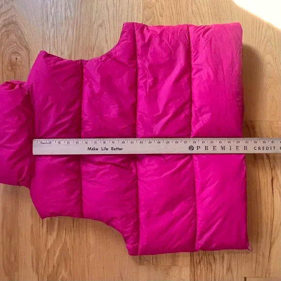 OLD NAVY PINK PUFFER VEST SIZE 2X - Picture 7 of 10